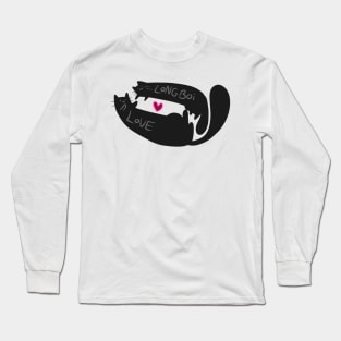 Black Cat Long Boi Love Long Sleeve T-Shirt